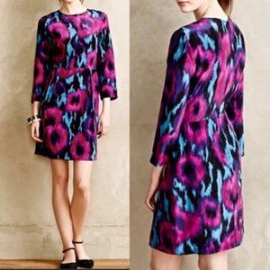 Anthropologie Hutch Floristry Vibrant Watercolor Dress